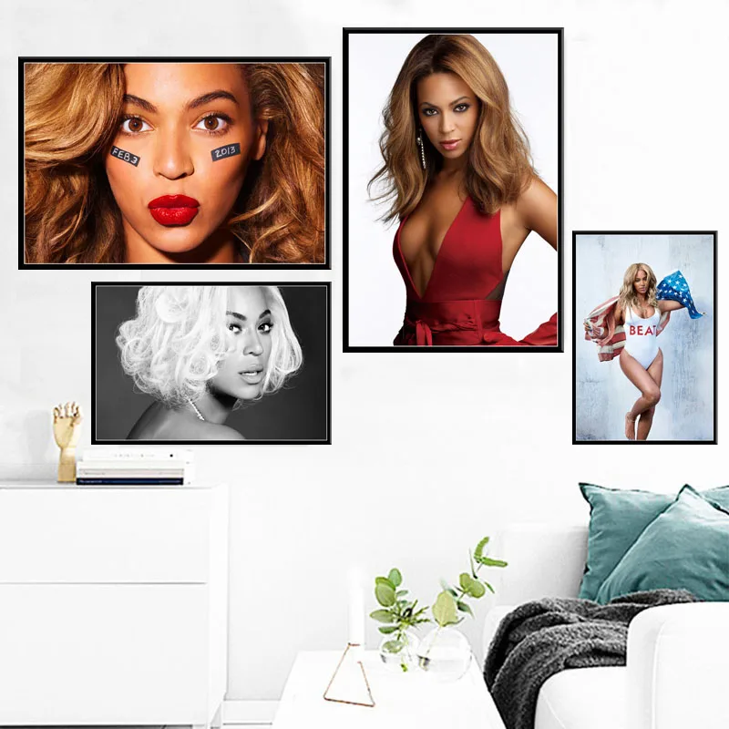 P554 Beyonce супер музыкальный певец звезда поп арт живопись Шелковый Холст плакат