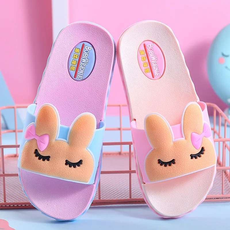 2019 летние модные детские тапочки для мамы и девочки домашняя обувь с милым