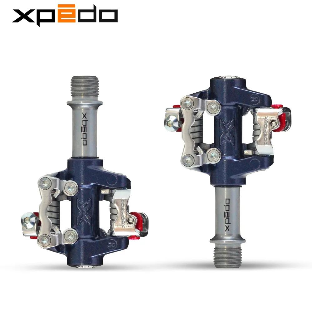 Blue Wellgo Xpedo XMF07AC педаль горного велосипеда подшипники сверхлегкие 289 г педали для горного велосипеда XPD самоблокирующаяся клипса - Цвет: Blue