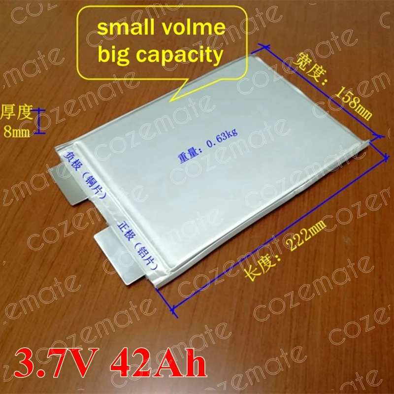 7 pcs литий 3,7 v 40ah полимерные батарейки высокой емкости 200A разряда для мотоцикла или электровелосипеда 12 V 24 V 45Ah 40ah Мощность инструмент для банка энергии для хранения Наборы