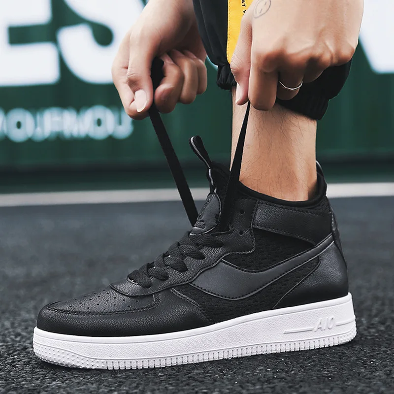 Модная мужская обувь сезон осень-зима кроссовки мужские ботинки в стиле хип-хоп