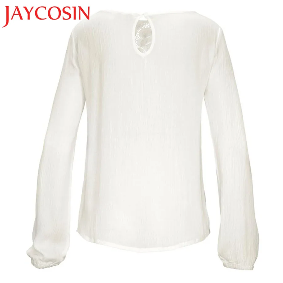 Женская футболка с длинным рукавом кружевной топ в стиле пэчворк Прямая поставка