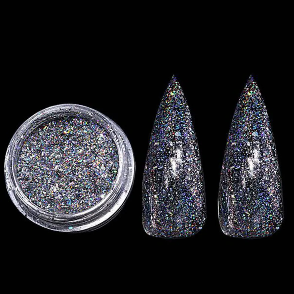1 коробка 0 2 г Лазерная пудра Хамелеон волшебное зеркало хром блестящий порошок