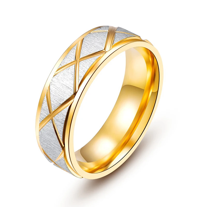 Мужские кольца с ромб спортивные серебристого цвета из нержавеющей стали