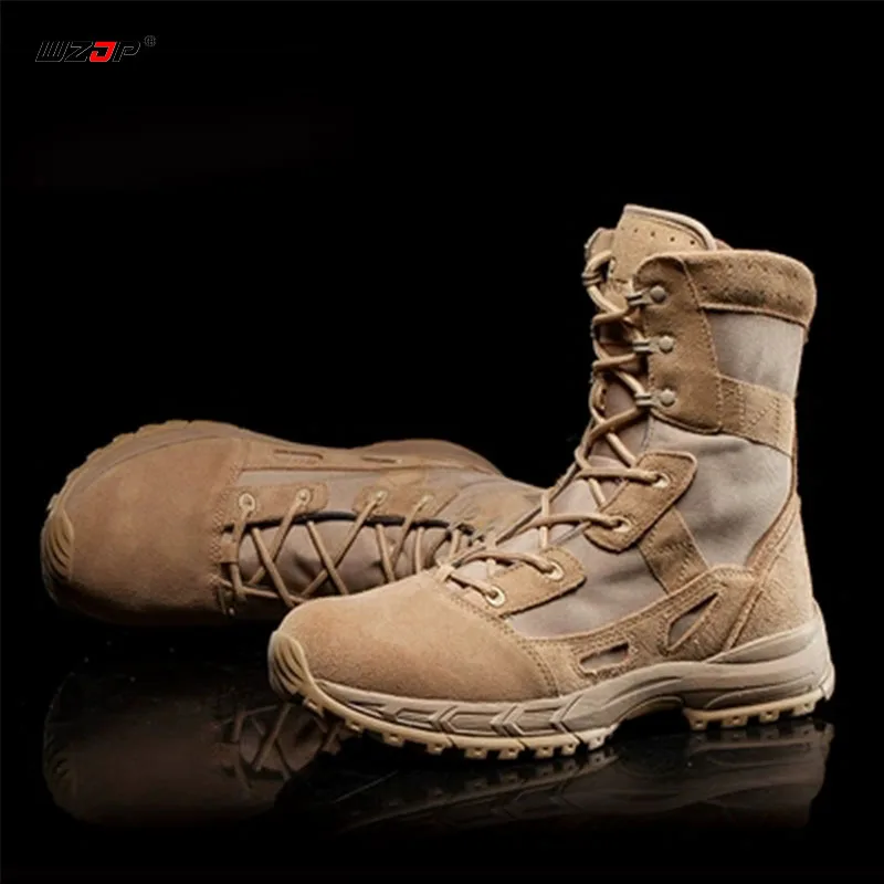 Уличные легкие тактические ботинки WZJP для пустыни дышащие мужские боевые с