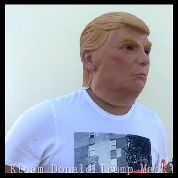 Hot Sale Funny New USA President Human Face Mask Props Donald Trump Overhead Latex Masks For Halloween 2016 Free Shipping!!! | Дом и сад