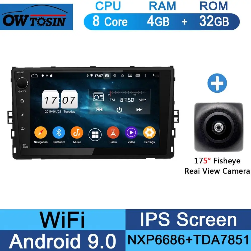32G Fisheye Camera Android 9,0 8 ядерный "ips 4G+ 64G автомобильный проигрыватель с радио и GPS для Volkswagen VW Passat CC Golf Tiguan Polo Jetta DSP CarPlay - Цвет: 32G Fisheye Camera