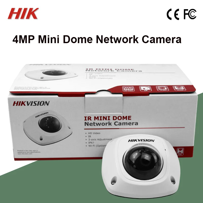 В наличии оригинальный Hik 4 МП мини купол WiFi Встроенный микрофон IK08 IR 10m аудиовыход