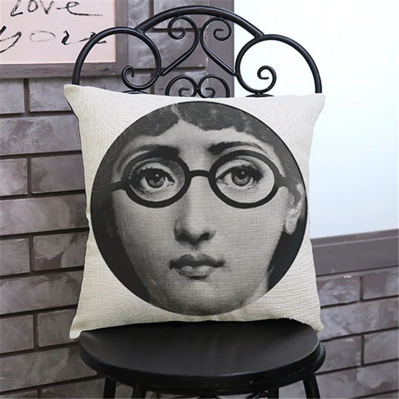 B Cover Ретро rosenthal Piero fornasetti Европейский декоративный чехол на диванную подушку Чехол на подушку для офисного стула винтажная наволочка для домашнего декора e699 - Цвет: B Cover
