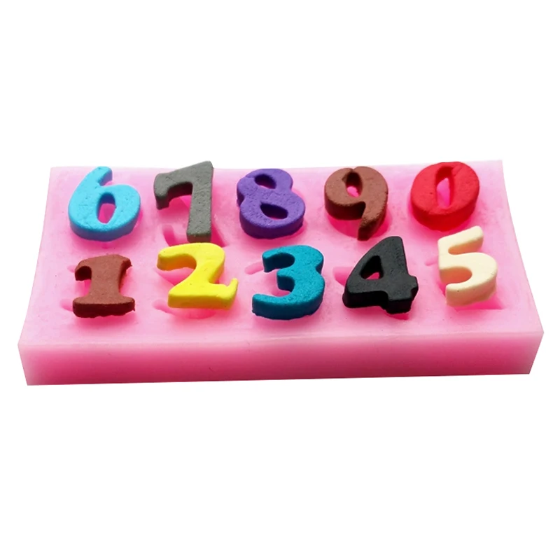 10 цифр для фотосъемки по случаю Дня рождения украшение торта фонданта