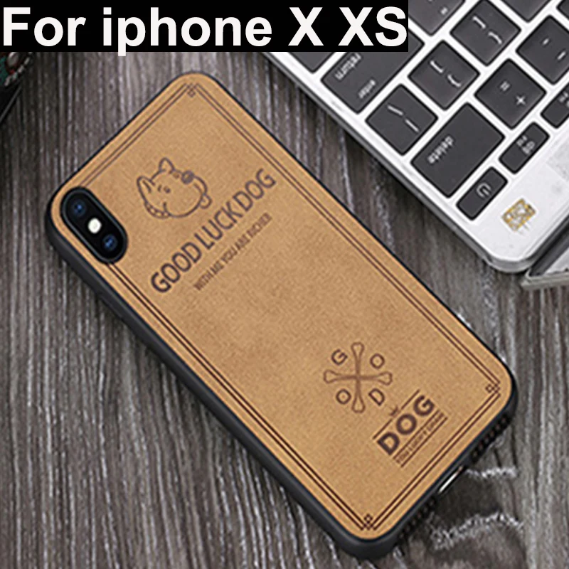 Для iphone X XS случае Новый Ткань Ультратонкие холст кремния Чехлы для x текстура