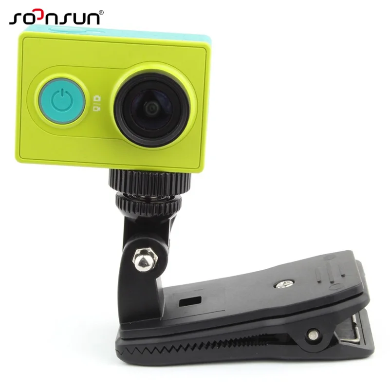 SOONSUN 360 'поворотный быстрый зажим рюкзак Rec-крепление клипов для GoPro Hero 2 3 4 5 6 7 для Yi 4k SJCAM Go Pro Аксессуары