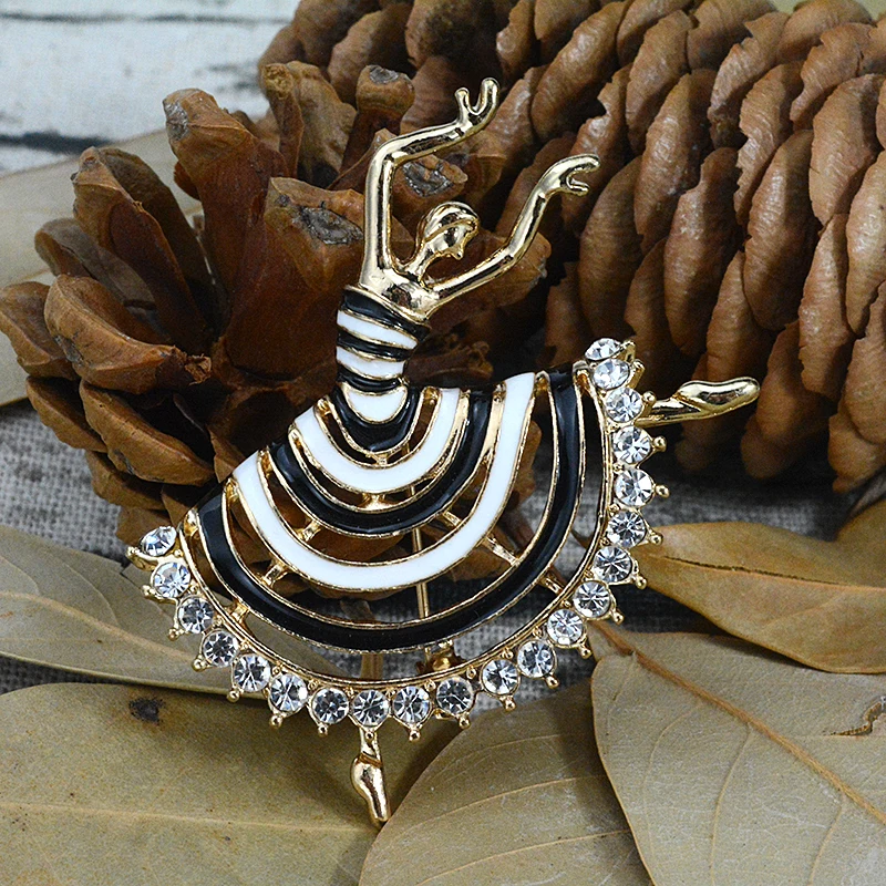 Эмалированные женские брошки со стразами и кристаллами металлическая брошка для