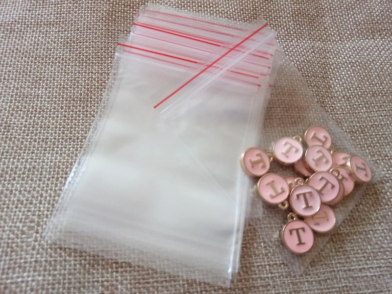 100 шт. мини ювелирные изделия мешки Ziplock молния и застежка-молния замок крышкой
