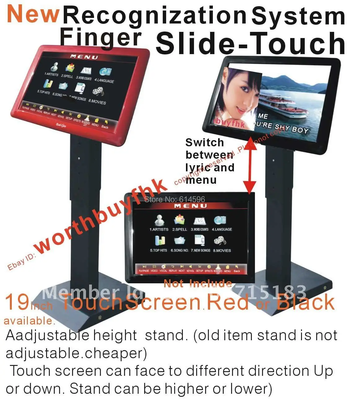 HDD Караоке-Плеер Записываемый Jukebox Система с 19 &quotСенсорный Экран Полный Караоке |