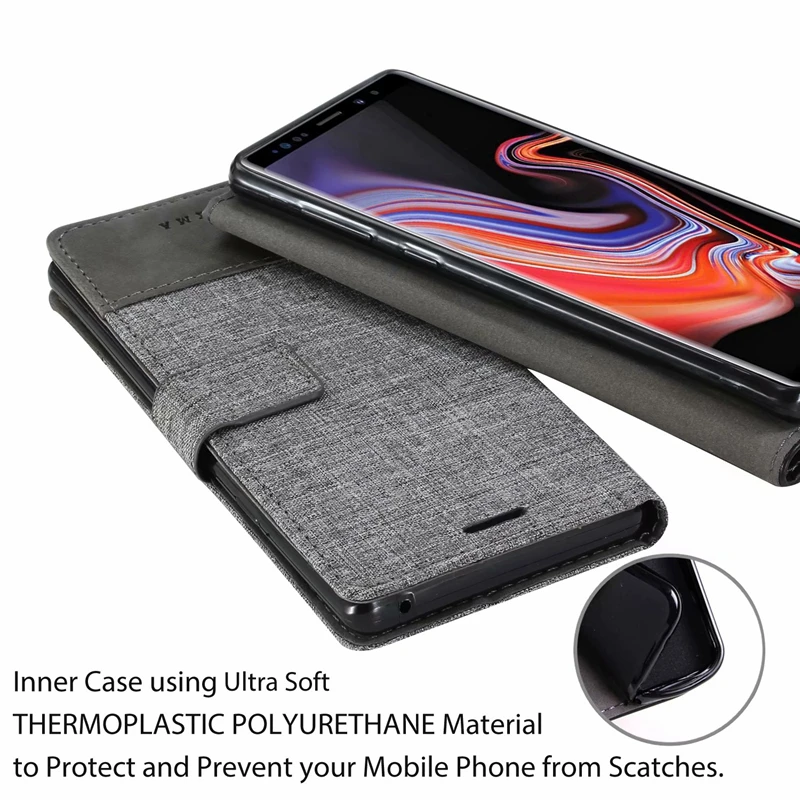 Canvas Leather Case For Samsung Galaxy A3 A5 A7 A6 A8 Plus J8 J2 C5 C7 C9 Pro S7 Edge S8 S9 Note 8 9 PU Cover |