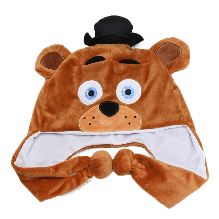 6 стилей FNAF мангл Фокси плюшевая шапка Фредди фазмедведь Бонни и Чика пять ночей у Фредди зимняя теплая шапка игрушки juguetes de peluche - Цвет: brown