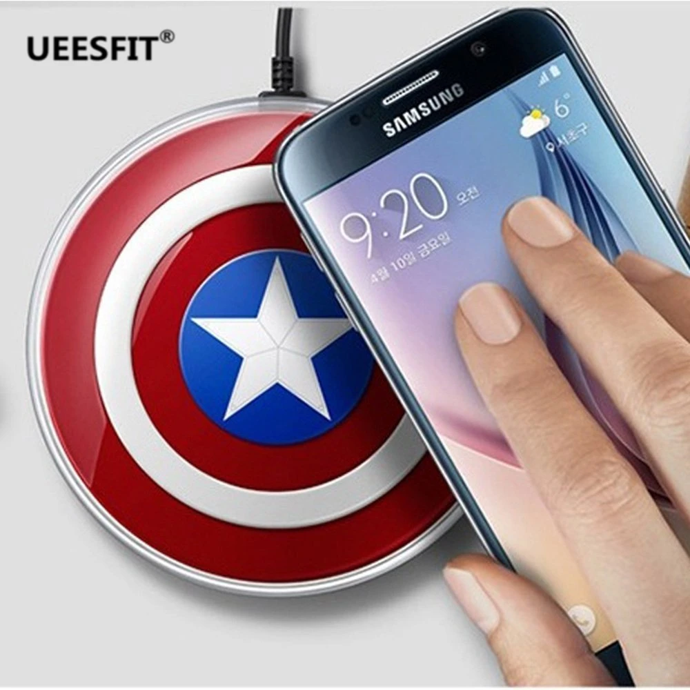 UEESFIT S6 Новое ультратонкое Беспроводное зарядное устройство для iphone X мобильный