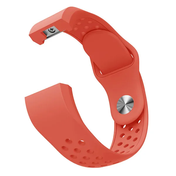 Coral red Силиконовый ремешок для часов или Fitbit Charge 2 Smart Watch Band Модный Цветной спортивный ремешок для замены браслета - Цвет: Coral red