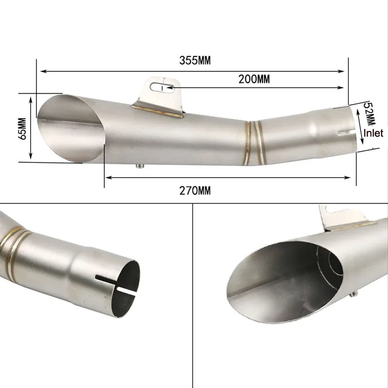 Выхлопной глушитель для мотоцикла 52 мм подвижный YAMAHA YZF R6 2004 05 06 07 08 09 10 11 12 13 14 15