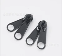 2 pieces no 5 no 8 non lock zip slider double pull tab black environmental protection thick double sided large no 10 zipper head