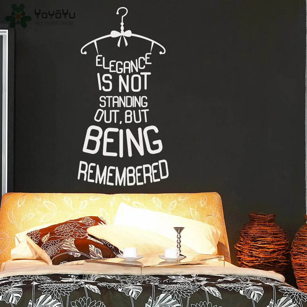 

YOYOYU Wall Decal Elegant Dress Wall Stickers Vinyl Home Decor Quote Decor Shopping Fashion Bedroom Headboard Wall Decals SY613