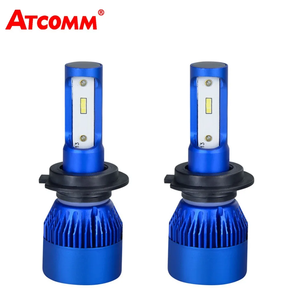 ATcomm 2 шт. LED H1 H7 светодиодная лампочка в автомобиль светодиодный H11 H8 H9 9005/HB3 9006/HB4 CSP