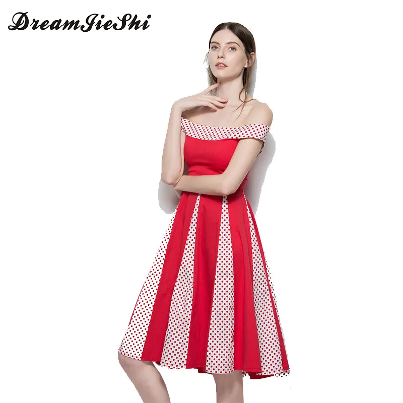 Dreamjieshi женские летние платье Сексуальная с плеча Ruffled Slash Средства ухода за кожей