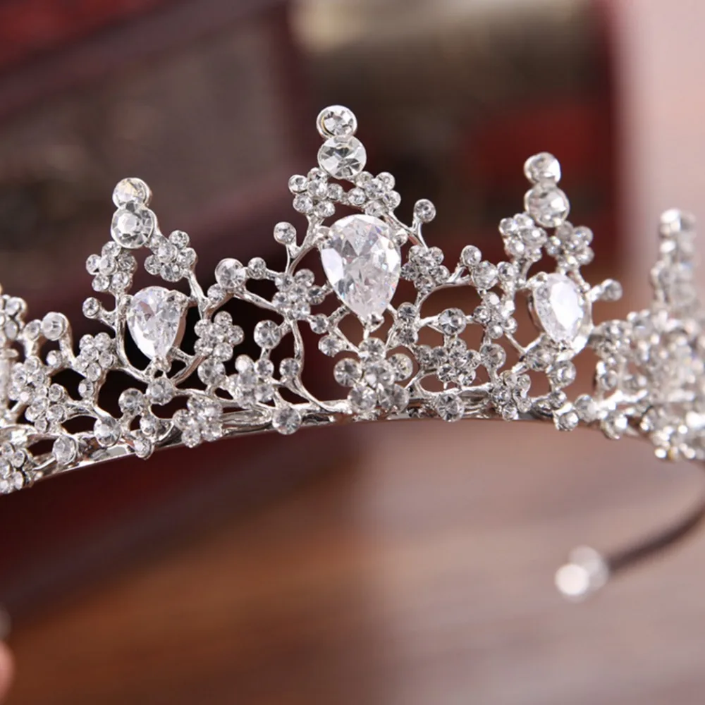 Невесты корона в стиле барокко Стиль модный роскошный свадебная тиара жемчуг