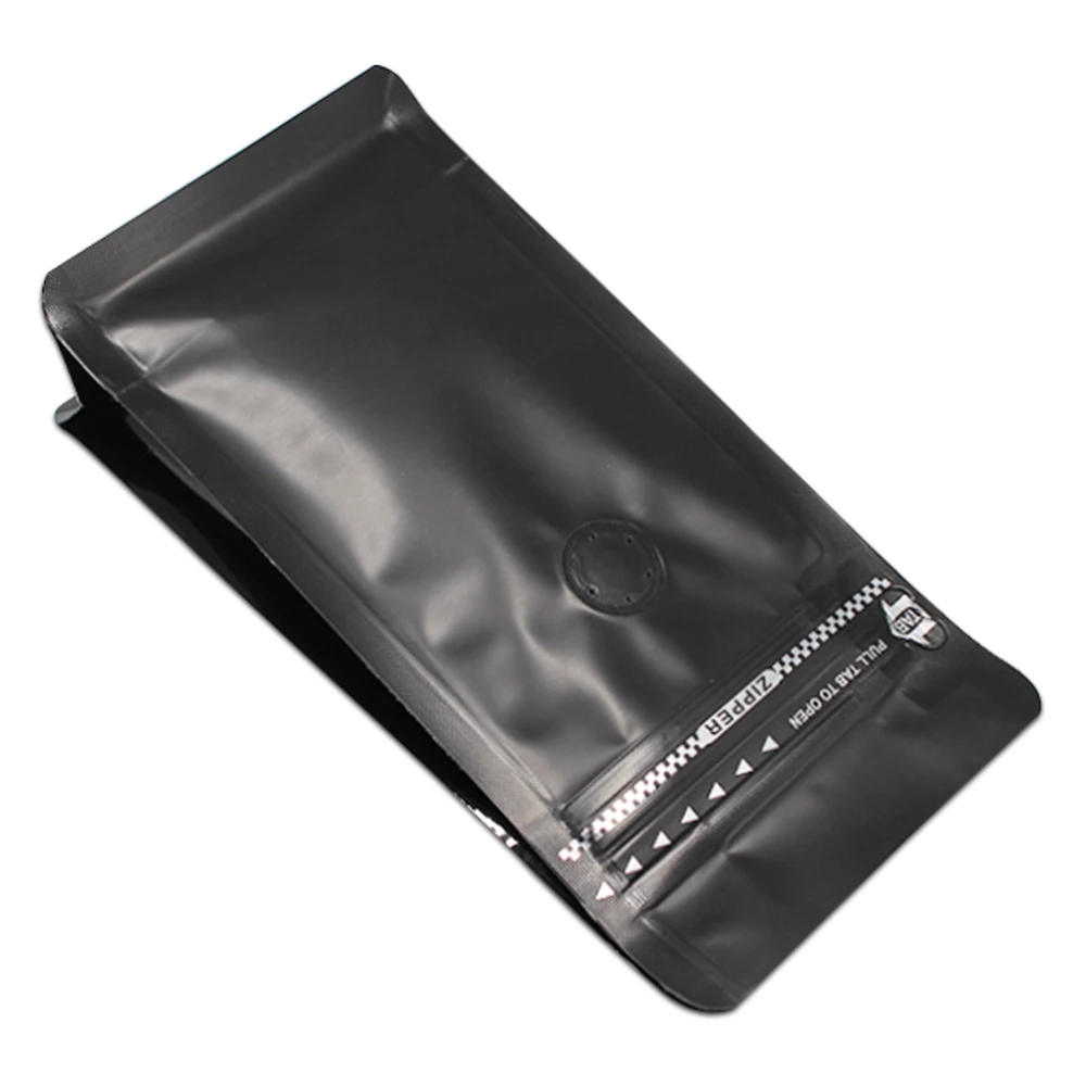 9*18.5+ 5 см Открытый верх встать zip lock Алюминий Фольга Еда хранения упаковки с Клапан на молнии для Кофе Bean Вышивка Крестом Пакет