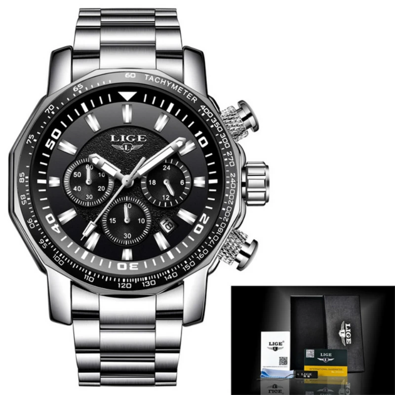 LIGE, мужские часы, водонепроницаемые, с календарем, аналоговые, наручные часы для мужчин, s, деловые, повседневные, кварцевые часы для мужчин, часы, Relojes Hombre