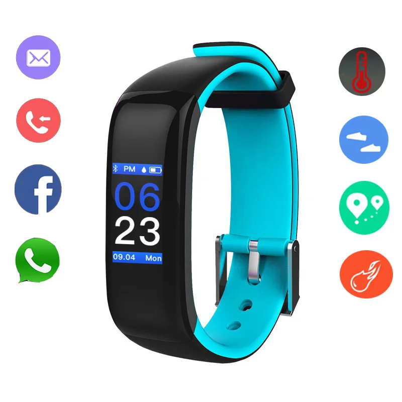 Смарт браслет P1 PLUS цветной экран фитнес пульсометр монитор кровяного давления