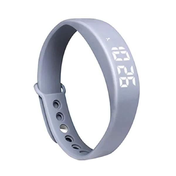 Серый W5 Отображение температуры в реальном времени умный Браслет Smartband Usb зарядка спортивный Шагомер фитнес-трекер монитор сна Браслет - Цвет: Серый