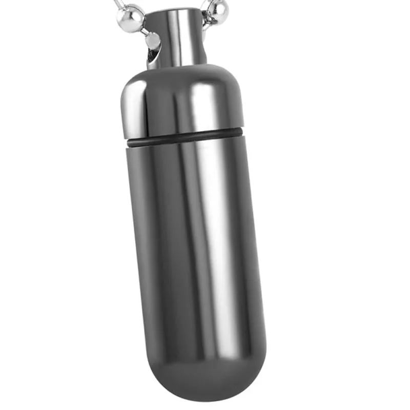JJ8075 золы держатель Keepsake ожерелья из нержавеющей стали может открыть таблетки