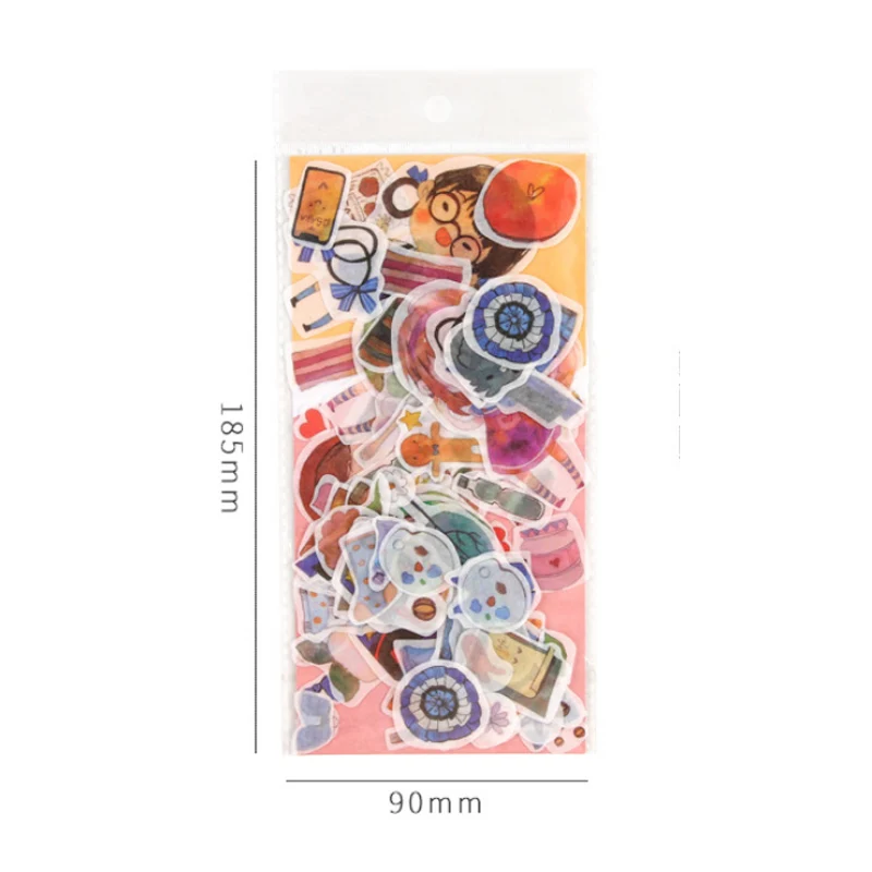 40 шт./лот мой номер мультфильм девушка цветок бумажная наклейка украшения