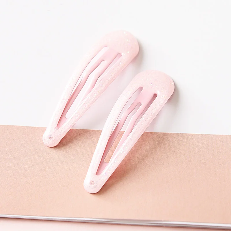 Light pink Уникальная пудра для градации Dreamlike, Новое поступление, 1 пара BB клипс, аксессуары для волос, 8 цветов, для девочек, без аллергии - Цвет: Light pink