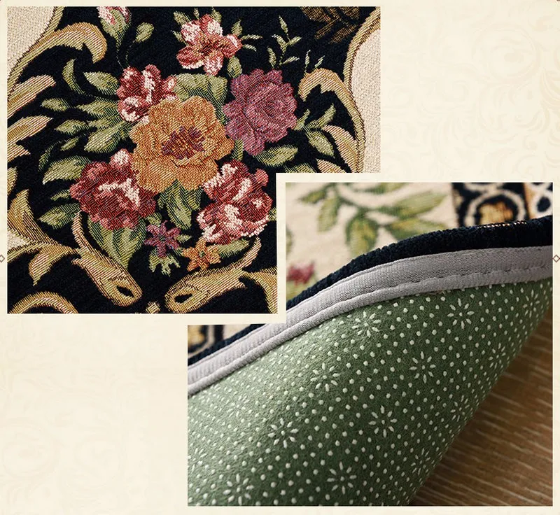 Европейский стиль Противоскользящий жаккардовый ковер для дома