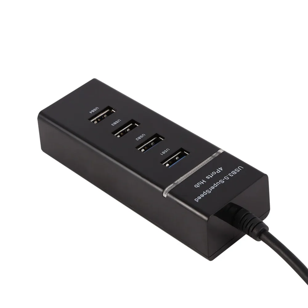 4 портовый концентратор USB 3 0 с зарядкой питания и переключателем разветвитель