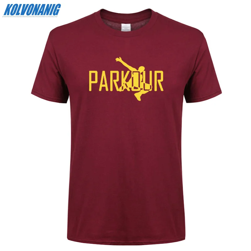 

Parkour Printed Men T-Shirt 2019 New Fashion Short Sleeve O Neck Cotton High Quality Funny T Shirt Men's Sportswear Clothing Top