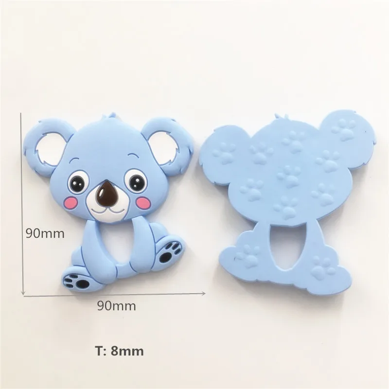 Chenkai 10 шт. без БФА силиконовый Прорезыватель для зубов Koala DIY детское кольцо соски