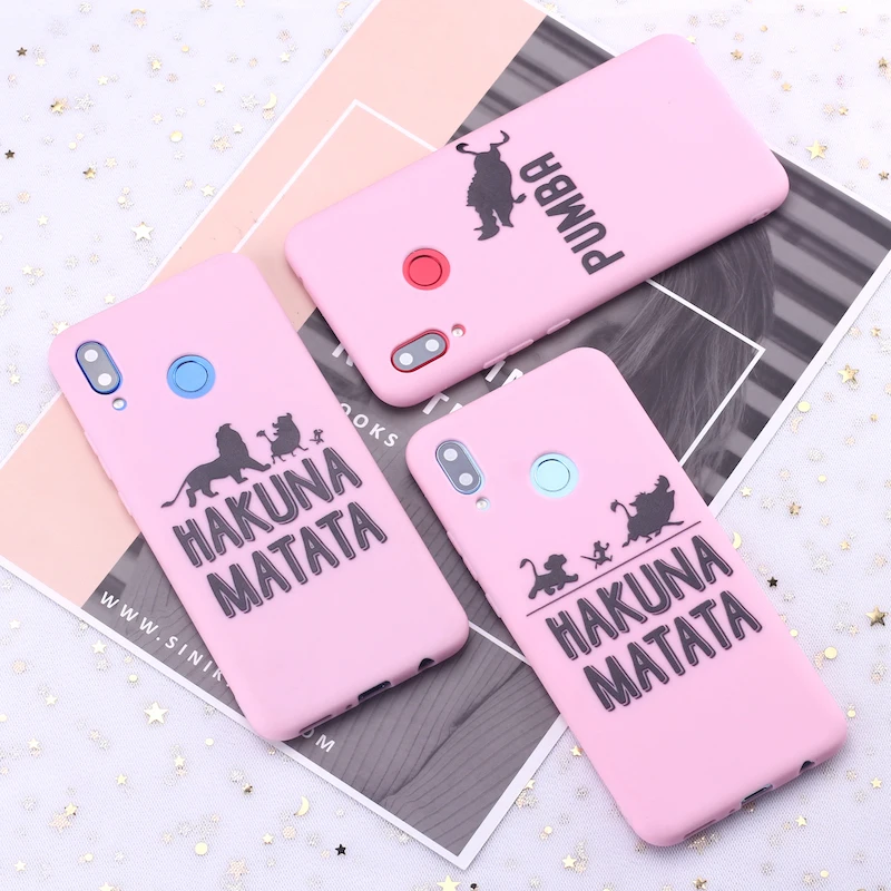 Для samsung S8 S9 S10 S10e Plus, Note 8, 9, 10, A7 A8 Акуна Матата Король Лев матовый Силиконовый чехол для телефона Капа Fundas Coque