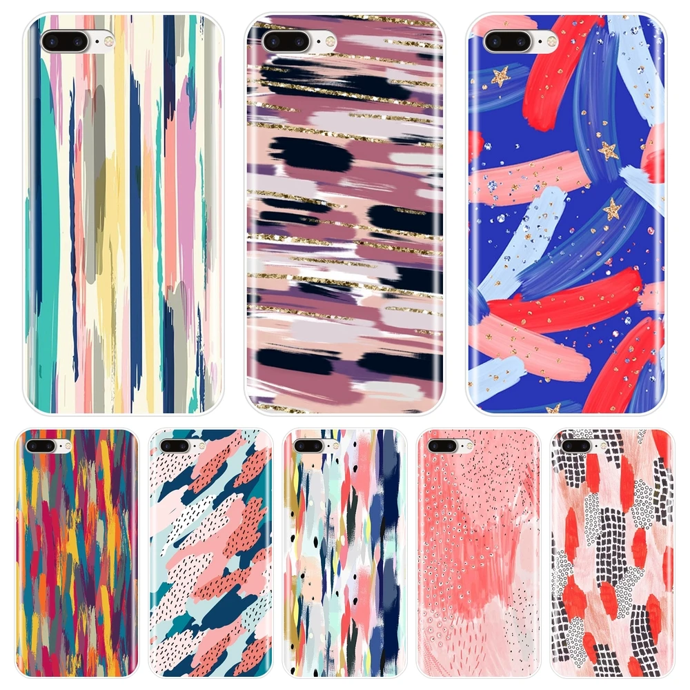Для iPhone X XR XS MAX 8 7 6 S чехол для телефона силиконовый рисунок граффити полосы