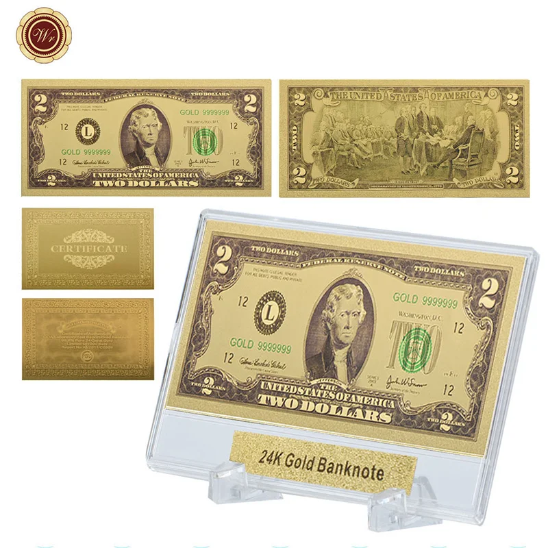 WR деловой сувенир подарки американские Красочные золотые банкноты уникальные