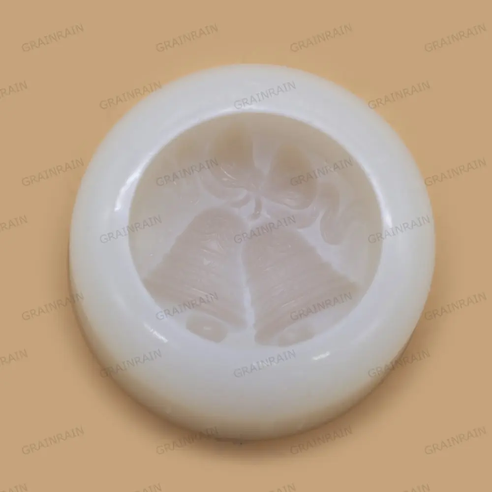Grainrain Christmas Bell Soap Mold Silicone Making Mould Candle DIY Handmade | Дом и сад