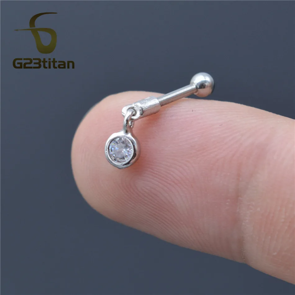 G23titan модные женские аксессуары Tragus серьги кулон 16 г Пирсинг из нержавеющей стали