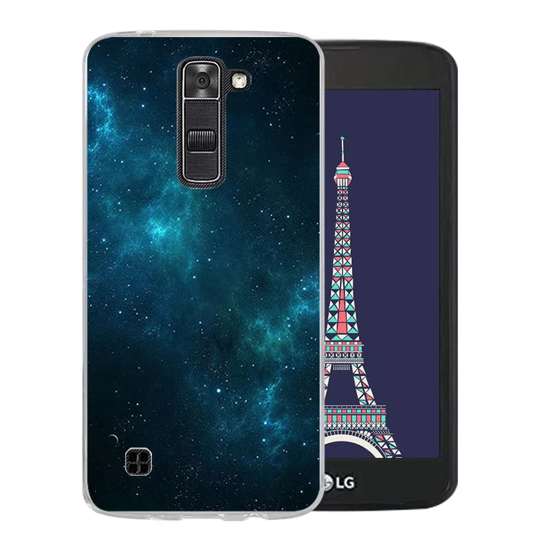 Мягкие силиконовые чехлы для телефонов с рисунком звездного неба LG K7/Tribute 5 LS675/X210