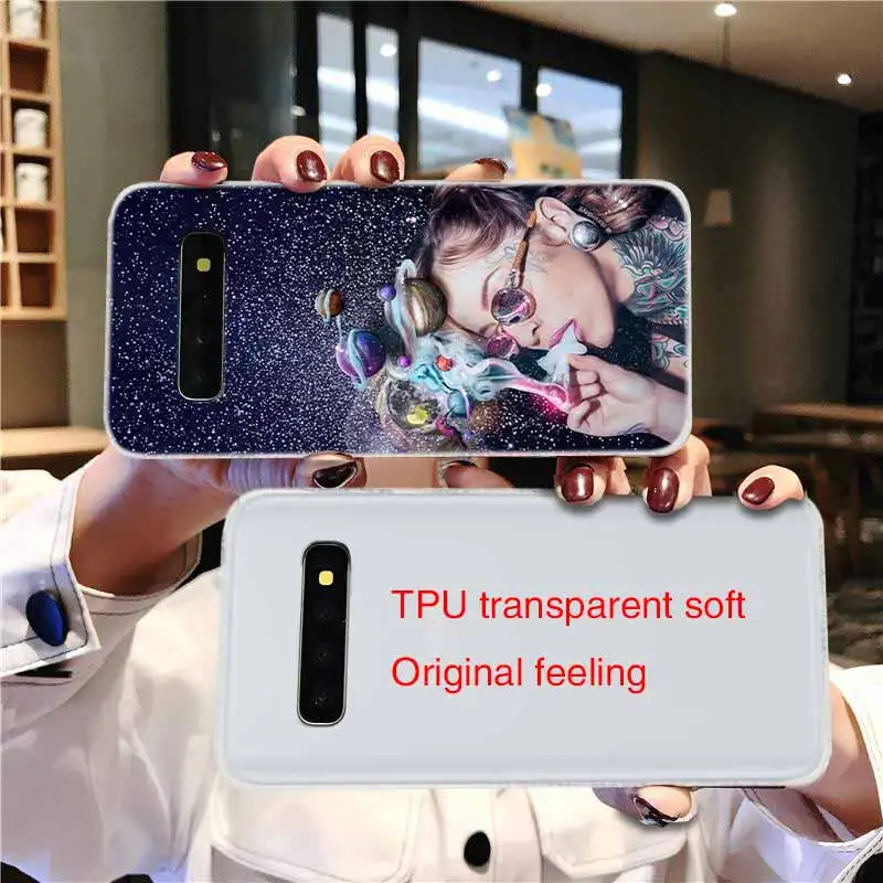 Мягкий чехол для Samsung Galaxy S21 S20 S11 S10 S9 S8 Plus S7 Edge S10e ультра стильный арт в