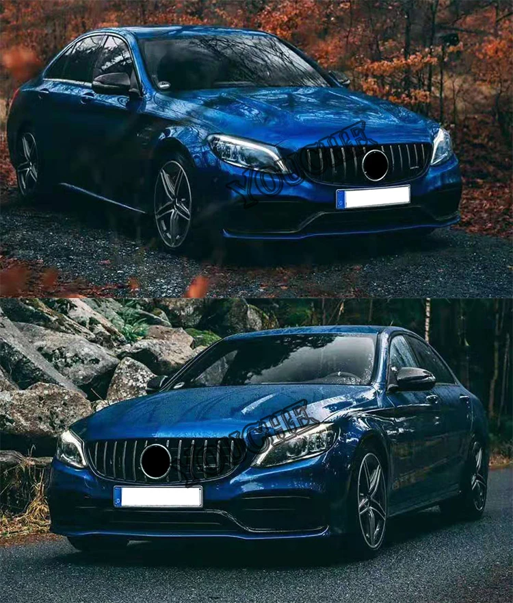 Новинка 19 W205 GT Grill GT R Решетка переднего бампера для Mercedes C W205 C180 C200 C300 C350 C43 AMG спортивная модель гриль GTR сетка