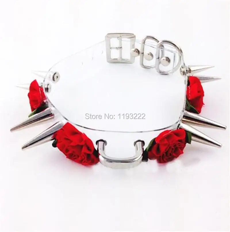 3 цвета сексапильное кавайное ожерелье с двойными шипами и заклепками в виде