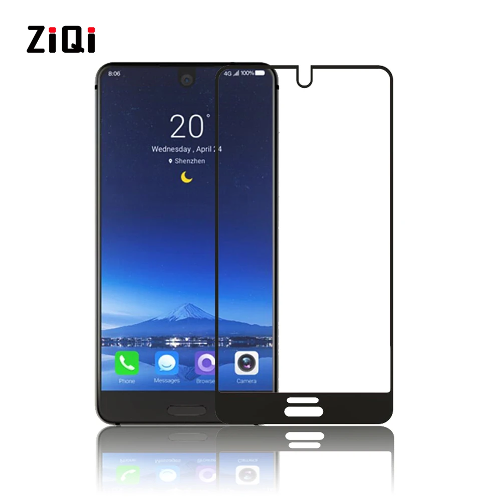 Черное закаленное стекло с полным покрытием для Sharp Aquos S2/5 5 дюйма защитная пленка